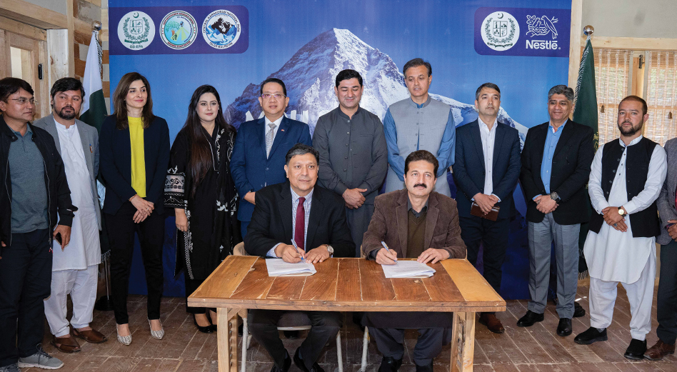 Nestlé Pakistan expands its Clean Gilgit-Baltistan project by donating a baling machine to CKNP, which will help manage 40,000 kg of plastic waste every year.